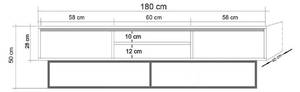 Fernsehschrank Dpicon Tiefe: 180 cm