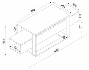 Fernsehschrank Dgiacint Weiß - Holzwerkstoff - 47 x 50 x 160 cm