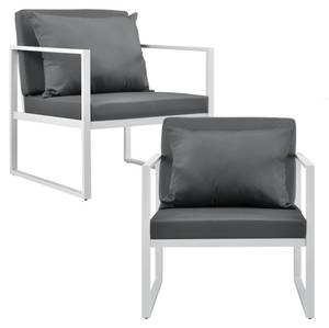 Set 2 chaises de jardin Lerum Blanc