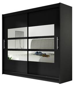 Kleiderschrank London III Schwarz