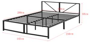 Cadre de Lit Meran Double Matelas Métal Largeur : 145 cm