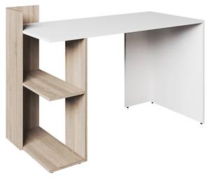 Schreibtisch Theo Weiß/Sonoma Braun - Weiß - Holzwerkstoff - 120 x 84 x 56 cm