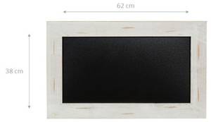 Kreidetafel StilWand Weiß - Massivholz - 2 x 38 x 62 cm