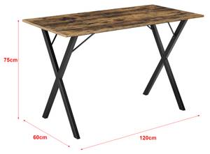 Table de Salle à Manger Arboga Marron - Bois manufacturé - 120 x 75 x 60 cm