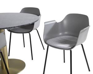 Essgruppe Estelle 12 (5-teilig) Grau - Massivholz - 106 x 75 x 106 cm