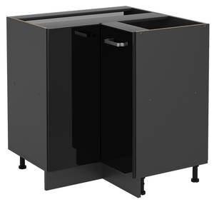 Eckschrank R-Line 46856 Anthrazit - Hochglanz Schwarz