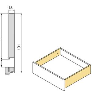 Schublade Vertex 3D 3187712 Weiß - Tiefe: 33 cm