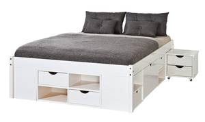 Doppelbett Till Weiß - Massivholz - 186 x 48 x 209 cm