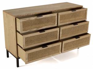 Kommode MARCEAU Braun - Holz teilmassiv - 40 x 75 x 120 cm