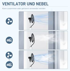 Standventilator 824-087V90MX Schwarz - Kunststoff - 39 x 120 x 45 cm