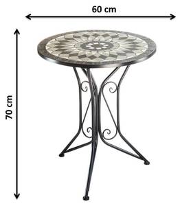 Garten-Beistelltisch GREYMOZA Grau - Metall - 60 x 70 x 60 cm