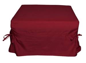 In ein Bett umwandelbarer Pouf Rot - Textil - 75 x 42 x 75 cm