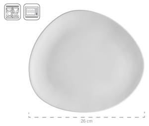 Tellerset Glendale (6er Set) Schwarz - Grau - Weiß - Keramik - 30 x 1 x 30 cm