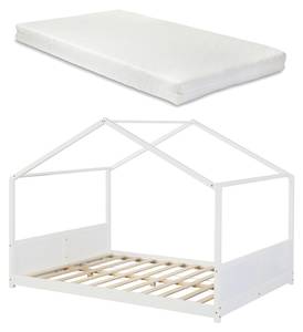 Lit cabane Simo avec matelas 146 x 149 cm