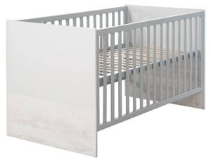 Babybett Maren 2 Grau - Holzwerkstoff - 76 x 80 x 142 cm