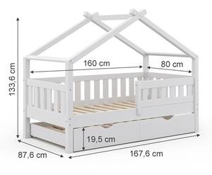 Kinderbett Design Matratze Gästebett Weiß
