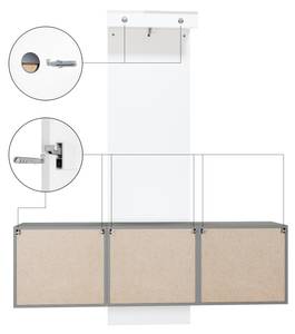 Garderobe Carlton Set 3 Anthrazit 4tlg. Anthrazit - Beton Dekor