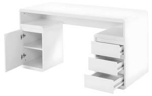 Bureau traditionnel SERGUEI Blanc - Bois manufacturé - 60 x 76 x 140 cm