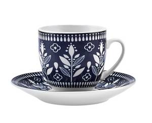 Kaffeetassen-Set Peyker (6er Set) Blau - Weiß - Porzellan - 11 x 11 x 11 cm