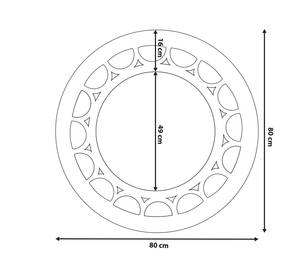 Miroir LOLIF Argenté - Bois manufacturé - 80 x 80 x 3 cm