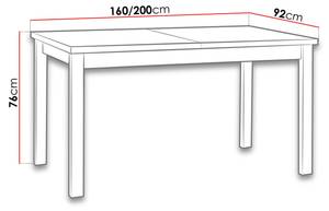 Esstisch Alba IV Braun - Weiß - Holz teilmassiv - 200 x 78 x 90 cm