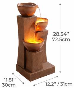 Fontaine de jardin RJ-23074B-EU Marron - Polyrotin - 30 x 73 x 31 cm