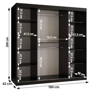 Schwebetürenschrank Old Style 2 Breite: 180 cm