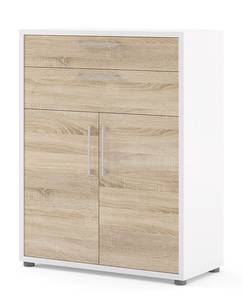 Armoire de classement Prisme Blanc - En partie en bois massif - 89 x 113 x 40 cm