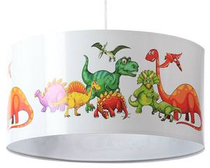 Hängeleuchte Foto Kids Dinosaurs Grün - Weiß - Kunststoff - 40 x 20 x 92 cm