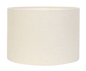 Zylinder Lampenschirm Livigno Eiweiß Weiß - Textil - 25 x 18 x 25 cm