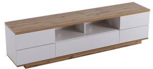 Buffet bas LED Cronus Ⅰ Marron - Blanc - Bois manufacturé - Métal - 180 x 41 x 38 cm