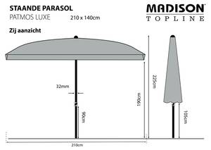 Parasol d'extérieur 3014641 Rouge