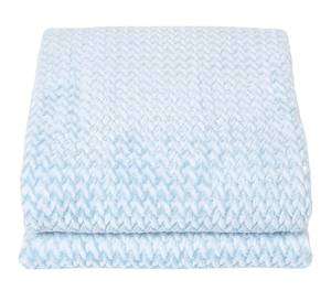 Samt Jacquard-Tagesdecke Mora Blau - 130 x 160 cm