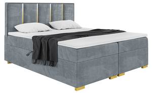 Boxspringbett Antonio Gold Grau - 140 x 214 cm - H4