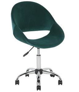 Chaise de bureau SELMA Vert émeraude - Vert - Argenté