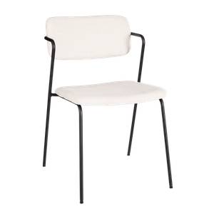 Chaise de salle à manger Nanet Blanc crème - Blanc