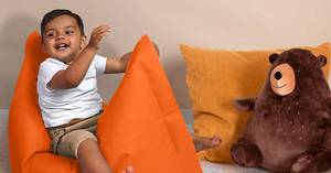 Kinder-Sitzsack 70x100cm & 70 Liter Orange - Kunststoff - Textil - 70 x 10 x 100 cm