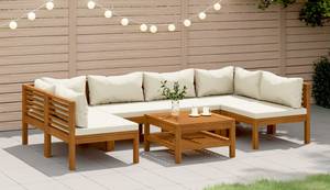 Garten-Lounge-Set (7-teilig) 3011497-20 Weiß - Massivholz - Holzart/Dekor - 65 x 35 x 65 cm