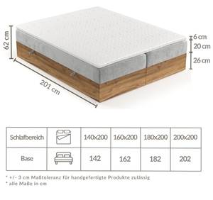 Boxspringbett Faro Braun - Breite: 140 cm - H2