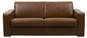 Canapé convertible DELECTEA Marron - Cuir véritable - 100 x 84 x 200 cm