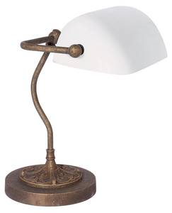 Lampe de chevet MINISTERO Marron - Blanc - Verre - Métal - 26 x 28 x 26 cm