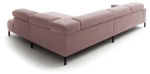 Ecksofa DELIA Pink - Breite: 312 cm - Armlehne davorstehend rechts - Ecke davorstehend rechts