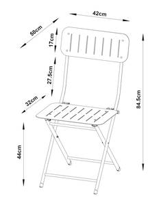 Lot de 2 chaises pliantes Sande Blanc