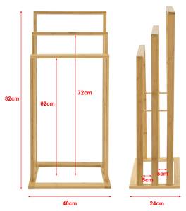 Handtuchhalter Rana Braun - Bambus - 40 x 82 x 24 cm