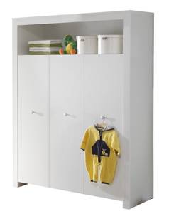 l' armoire Olja Blanc - En partie en bois massif - 130 x 186 x 54 cm