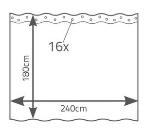 Duschvorhang 298634 240 x 180 cm
