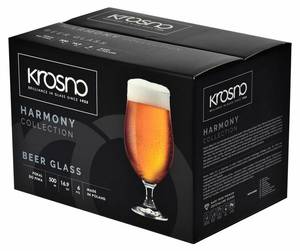 Krosno Harmony Weiß Biergläser Glas - 10 x 20 x 10 cm
