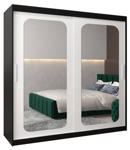 Armoire à portes coulissantes promo t3 Noir - Blanc - Largeur : 200 cm - 2 porte