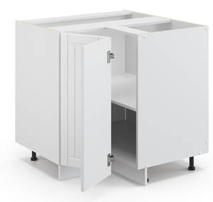 Eckschrank Fame-Line 46006 Schneeweiß - Weiß - Tiefe: 60 cm