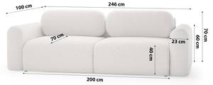 Sofa Carpin Hellgrau